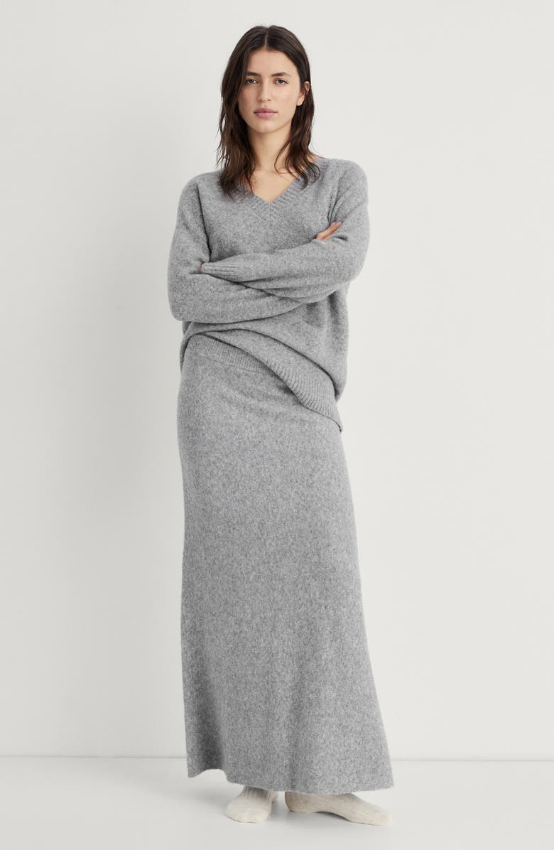 MANGO Maxi Sweater Skirt, Alternate, color, 