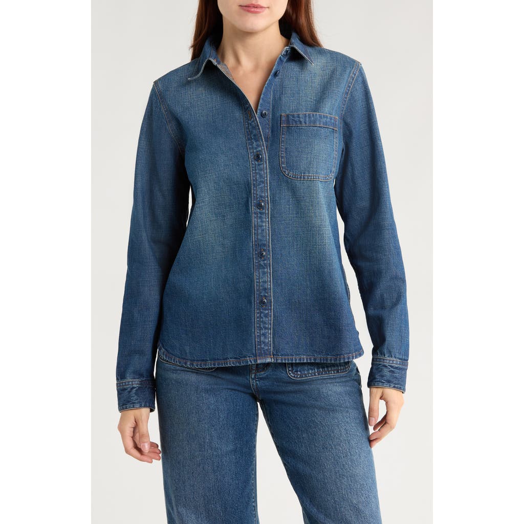 Madewell Classic Denim Shirt In Blue