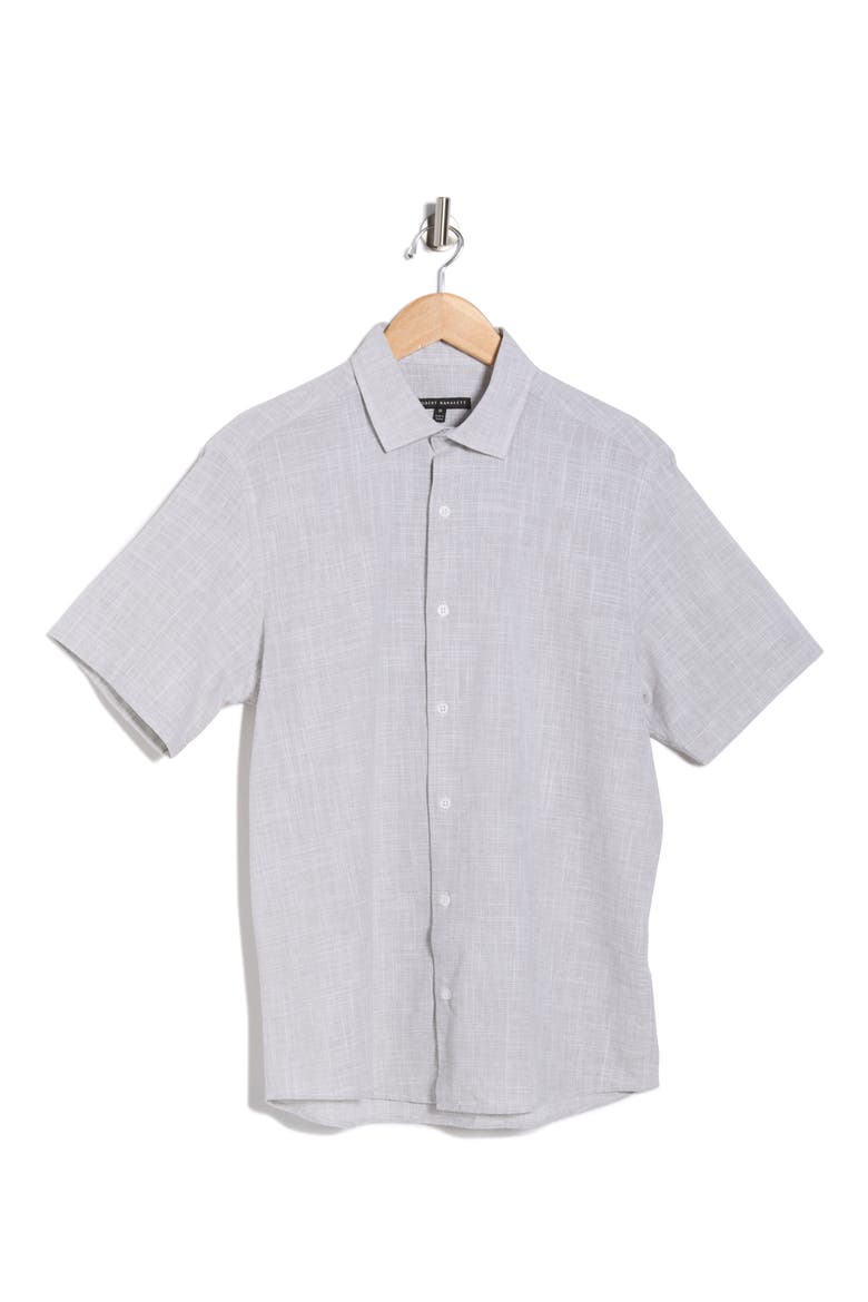 Lorenzo Short Sleeve Cotton Button-Up Shirt, Alternate, color, DOVER BLUE