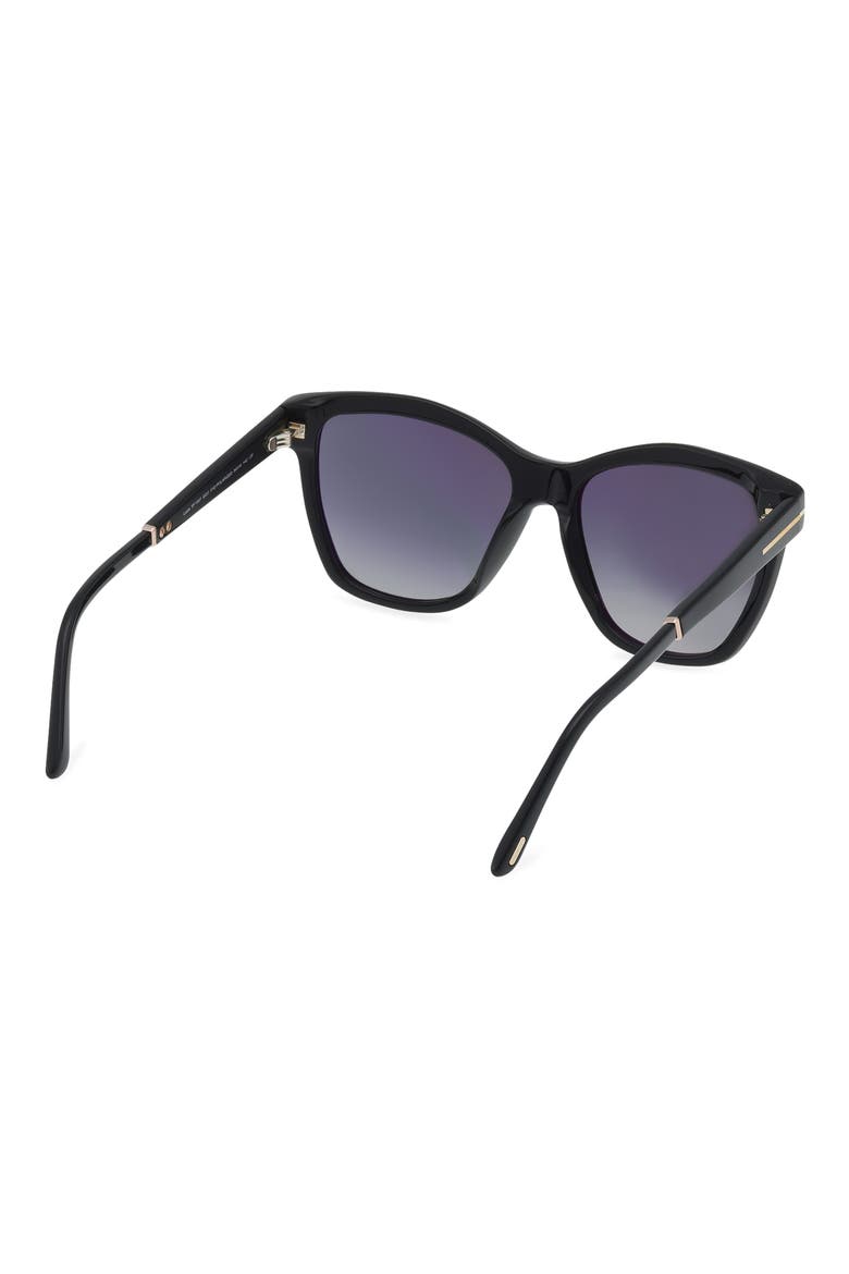 Lucia 54mm Polarized Square Sunglasses, Alternate, color, SHINY BLACK / POLARIZED SMOKE
