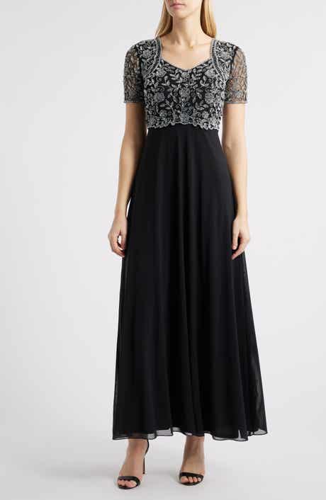 Beaded Bodice A-Line Gown