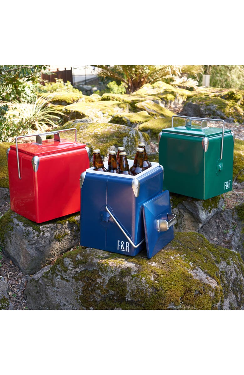 Foster & Rye Vintage Metal Cooler, Alternate, color, Green