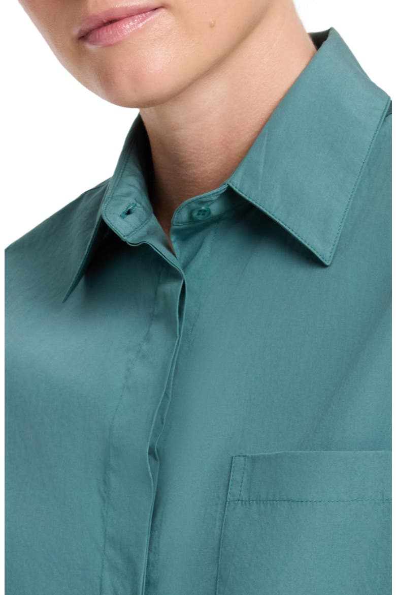 Cowboy Update Cotton Button Front Shirt, Alternate, color, SEA PINE