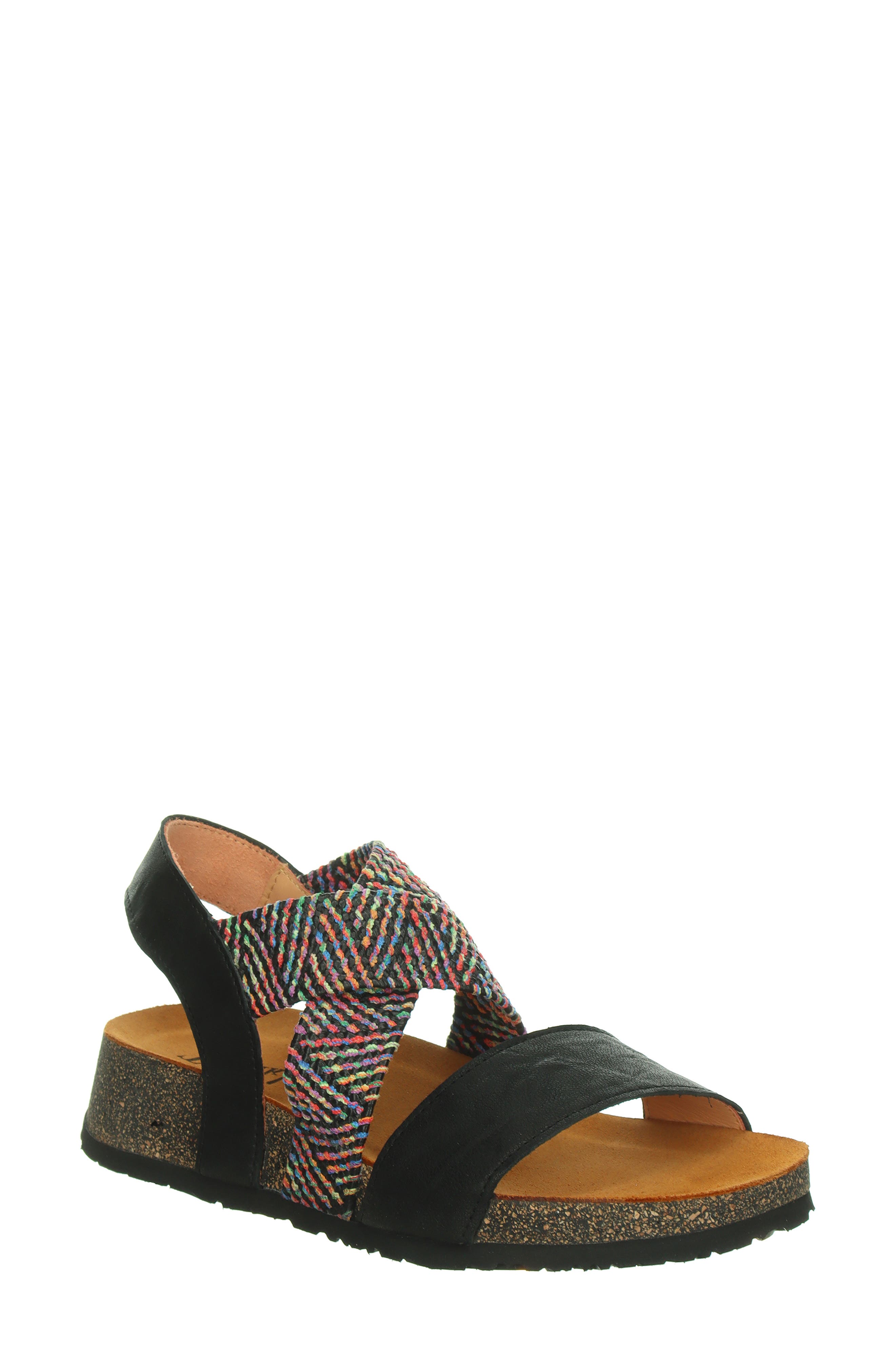Think! Koak Strappy Sandal, Main, color, Black
