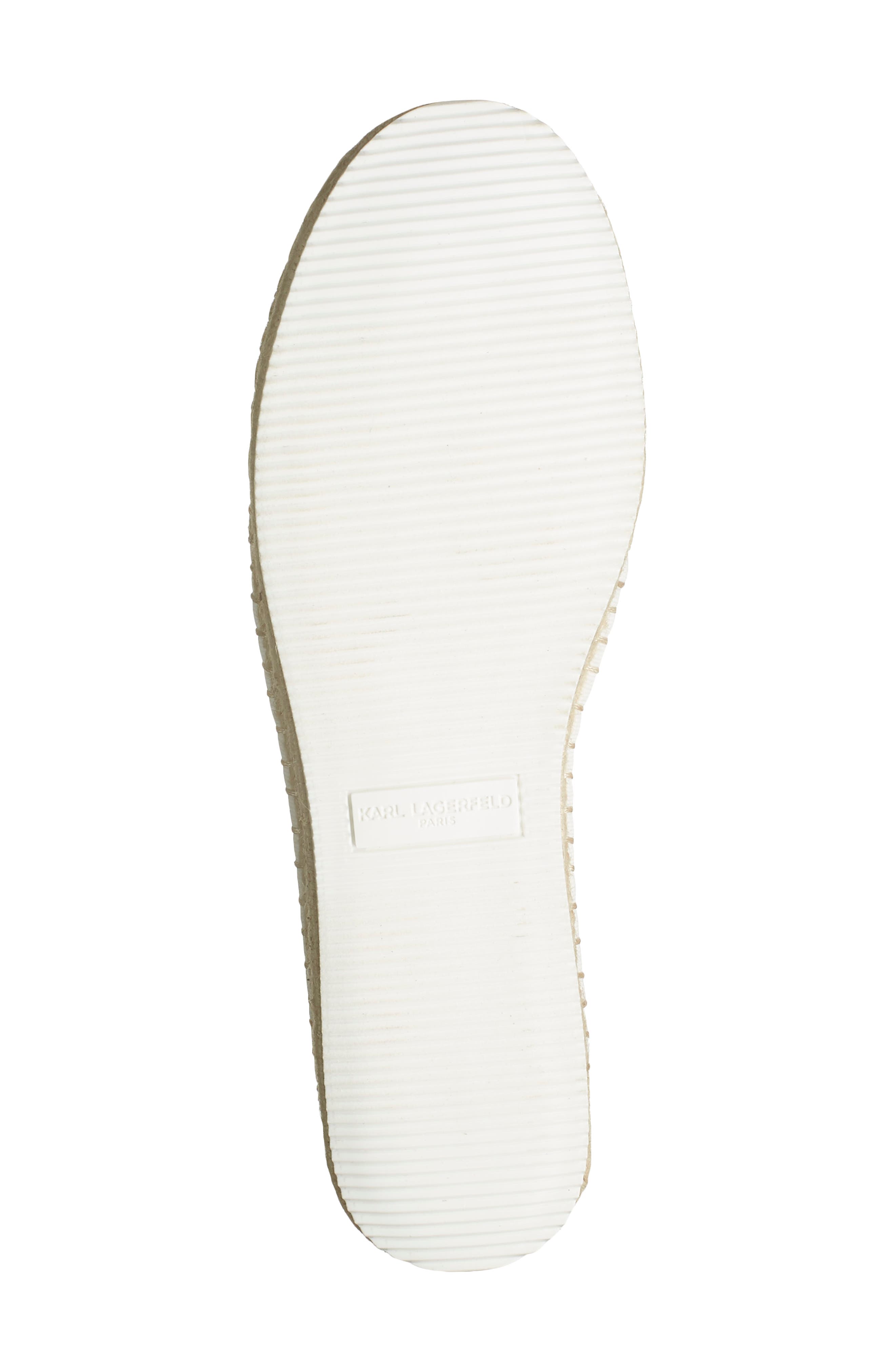 KARL LAGERFELD PARIS Manika Espadrille Loafer, Alternate, color, Bright White