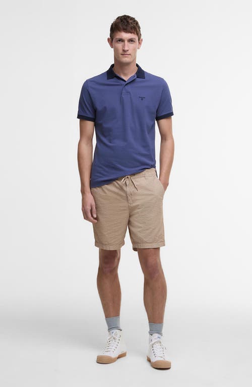 BARBOUR BARBOUR RELAXED COTTON SEERSUCKER DRAWSTRING SHORTS