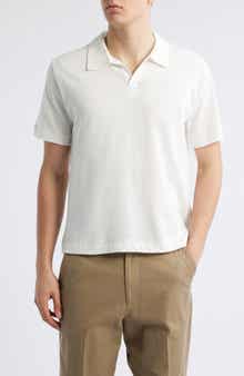 MERZ B SCHWANEN Johnny Collar Linen & Organic Cotton Polo