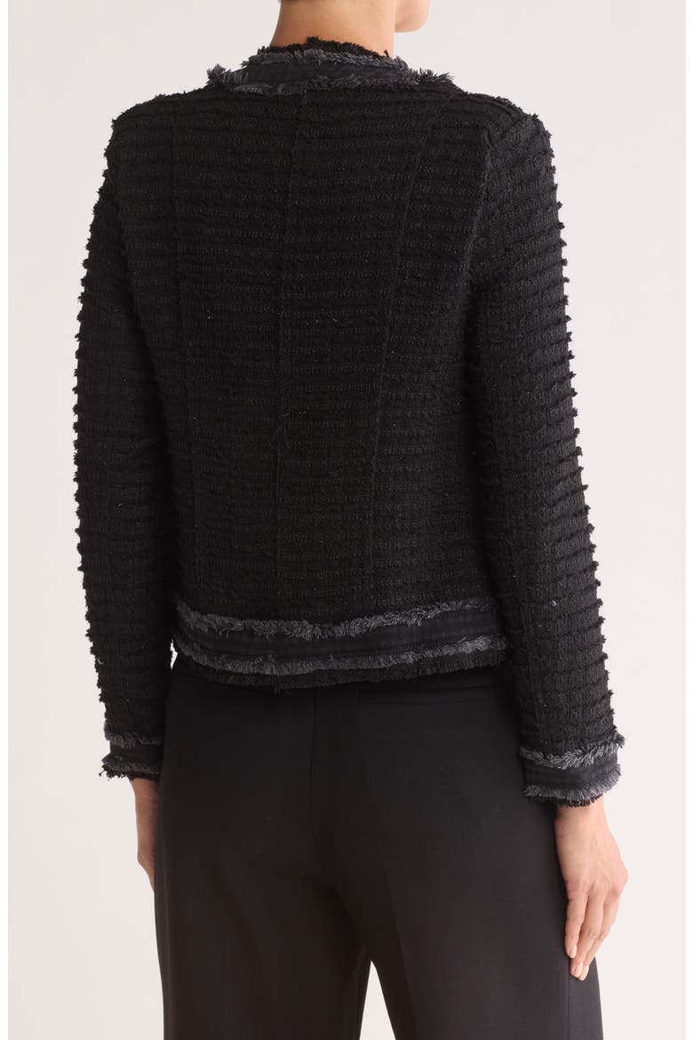 Agnes Tweed Jacket, Alternate, color, BLACK/ WASHED BLACK