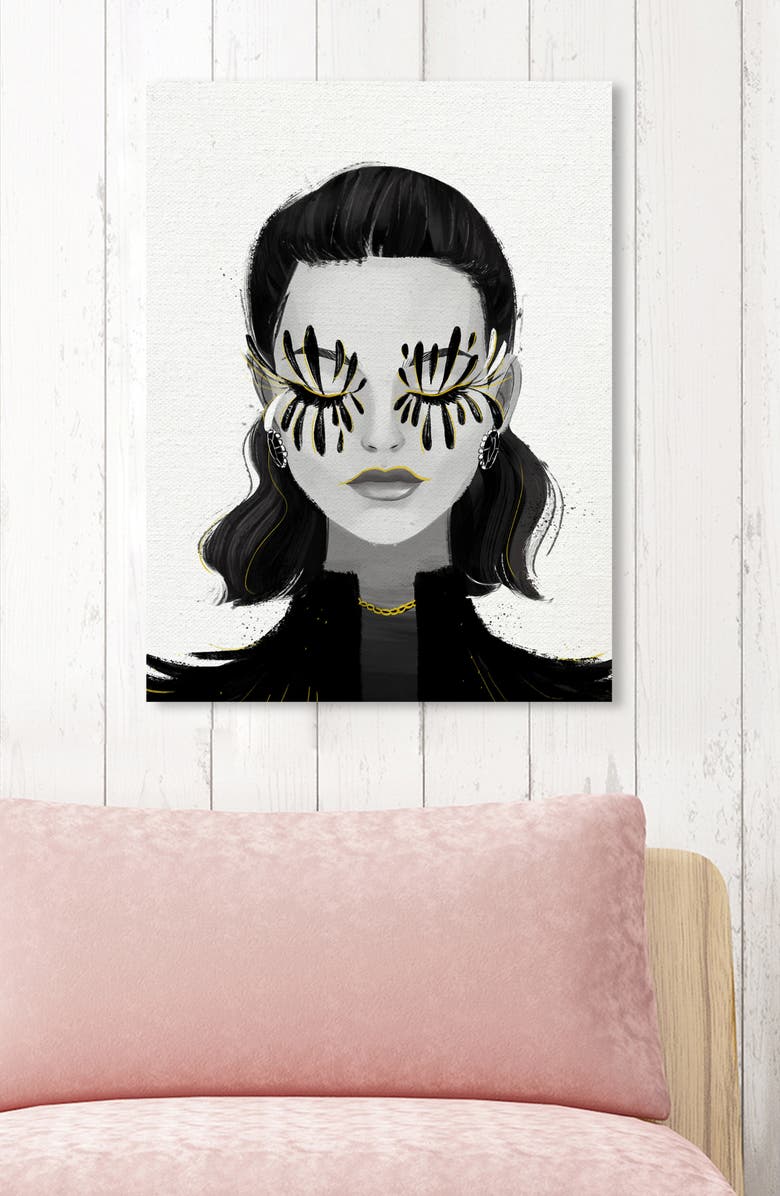 Oliver Gal Eyelash Petals Girl Canvas Wall Art, Alternate, color, 
