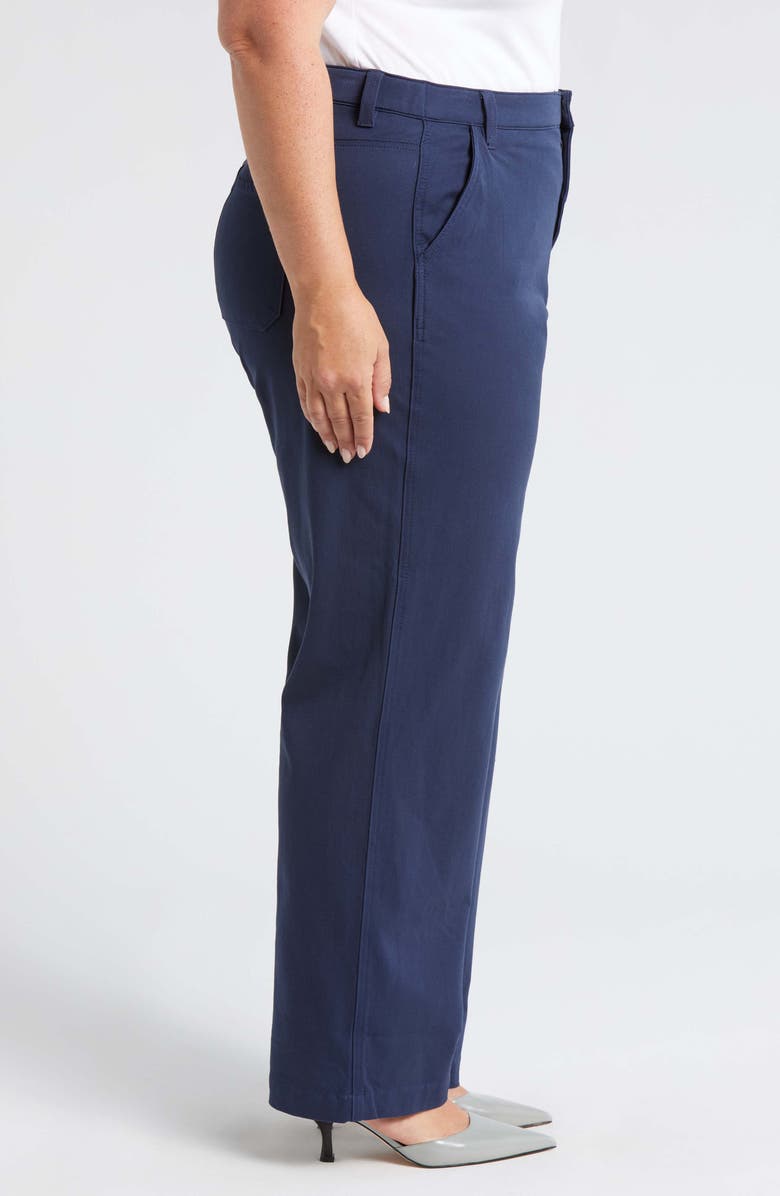 Universal Standard Orchard High Waist Stretch Twill Chino Pants, Alternate, color, Navy