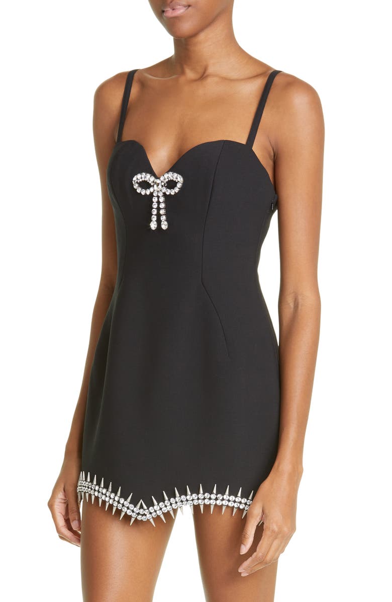 Area Crystal Spike Minidress, Alternate, color,