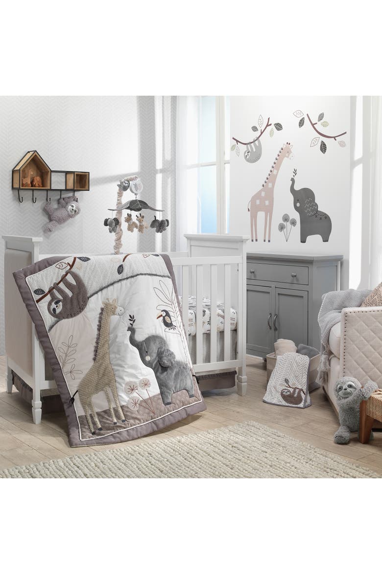 Baby Jungle Animals Musical Crib Mobile Soother Toy, Alternate, color, Gray