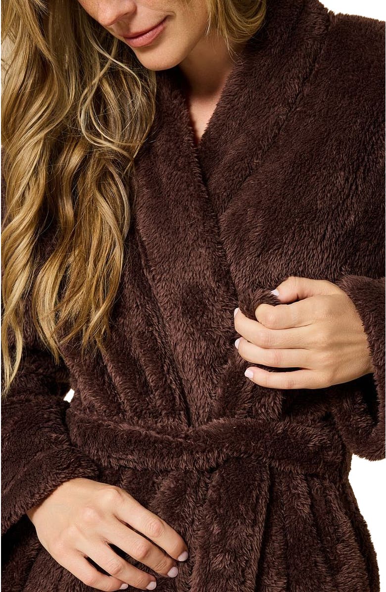 Softies DreamPlush Wrap Robe, Alternate, color, Espresso