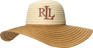 Lauren Ralph Lauren Woven Sunhat With Leather