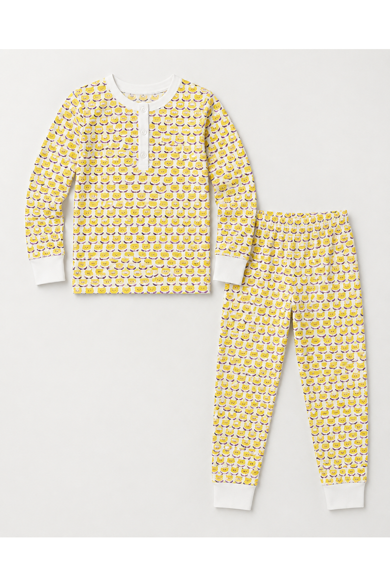 Cameron Kids Pajama Set, Main, color, Yellow Ashahi
