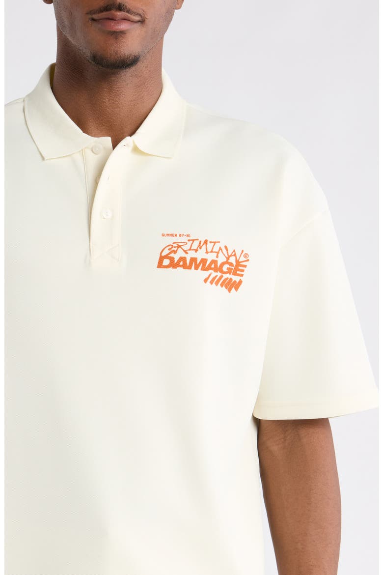 Invitation Only Graphic Polo, Alternate, color, OFF-WHITE/ ORANGE