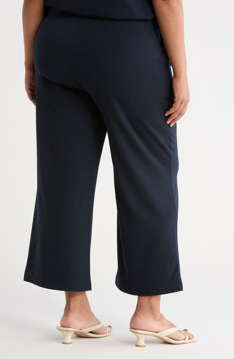 MAX STUDIO Crop Wide Leg Pants, Alternate, color, Dark Navy