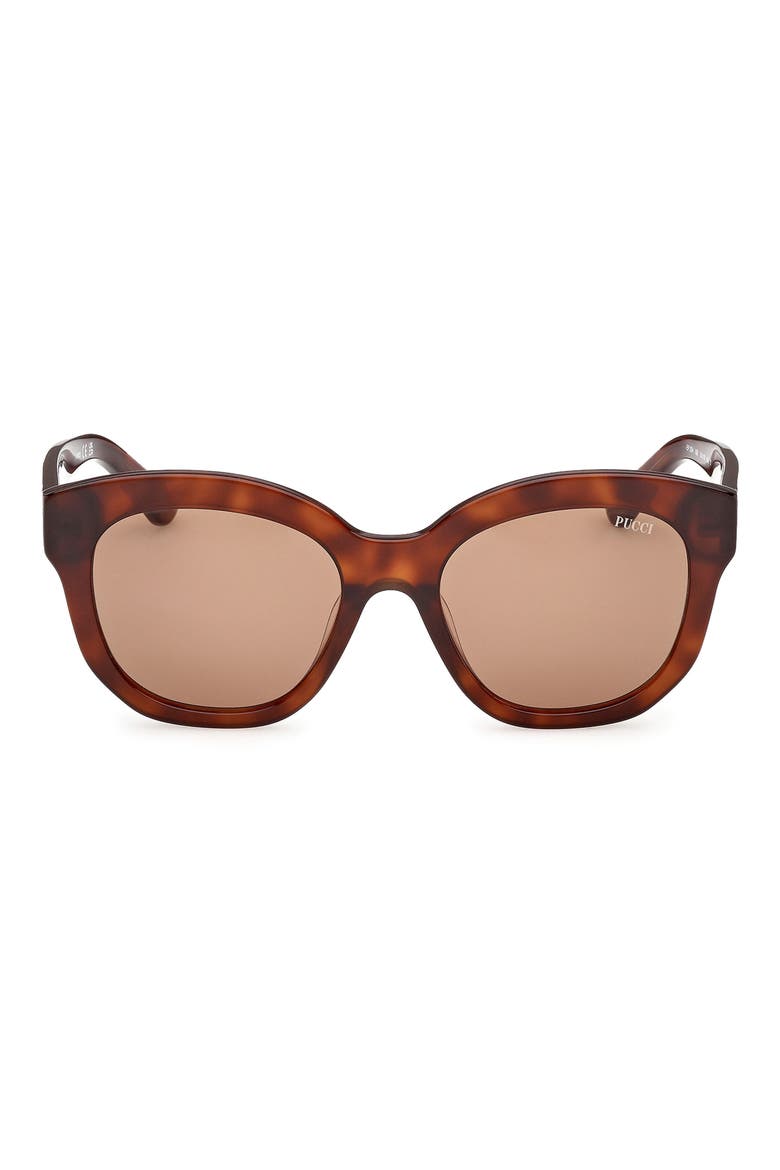 53mm Geometric Sunglasses, Main, color, SHINY BLONDE HAVANA / BROWN