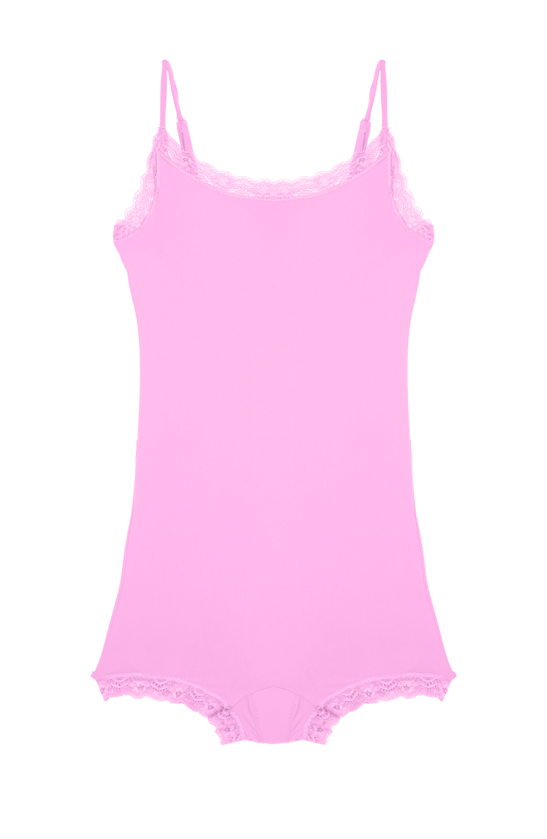 Cheeky Cherry Leakproof Ultra Smooth Lace Romper Liner, Alternate, color, Rosie