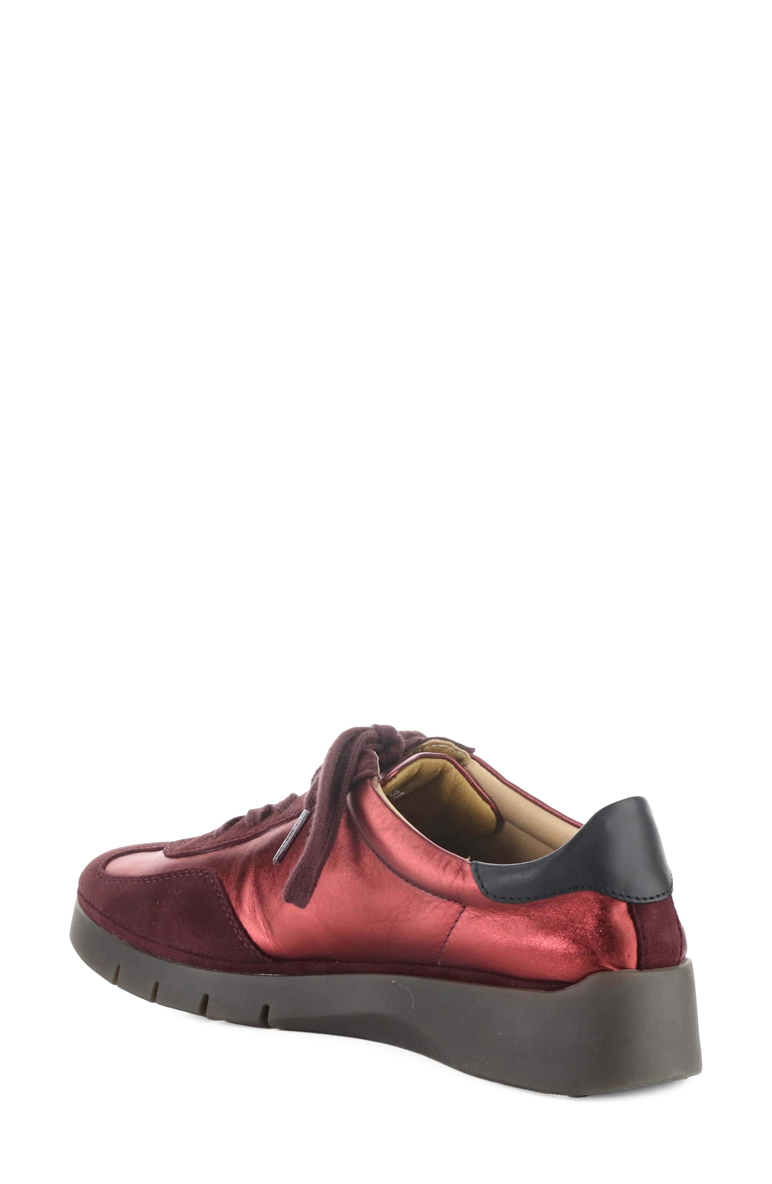 Lyrox Leather Sneaker, Alternate, color, 002 WINE MULTI