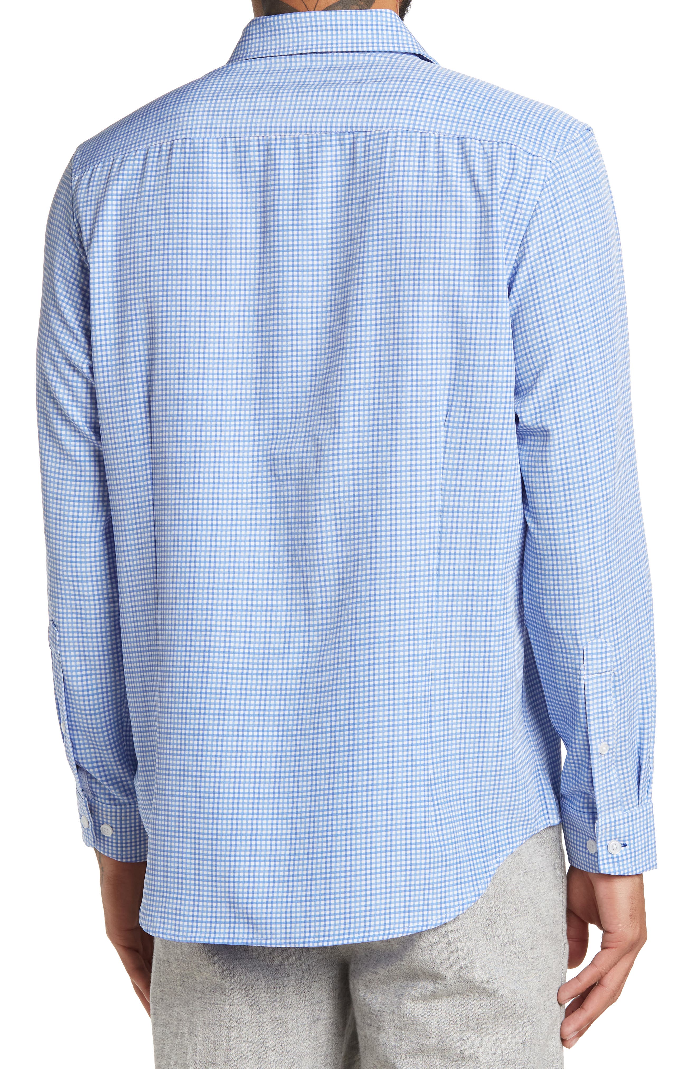 Report Collection 4-Way Stretch Long Sleeve Double Windowpane Pattern ...