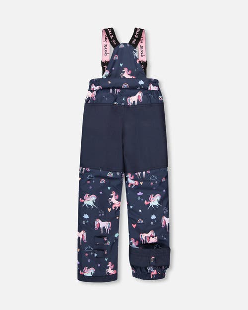 Deux Par Deux Two-piece Play Snowsuit Unicorn In Blue