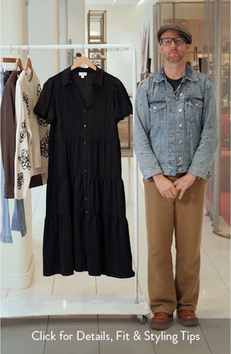 Tiered Midi Shirtdress, sales video thumbnail