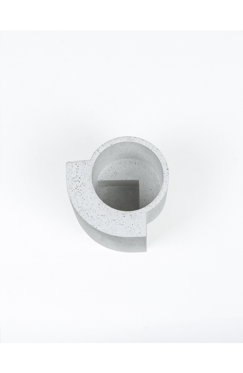 Tortuga Forma Platform Planter Concrete, Alternate, color, White Terrazzo