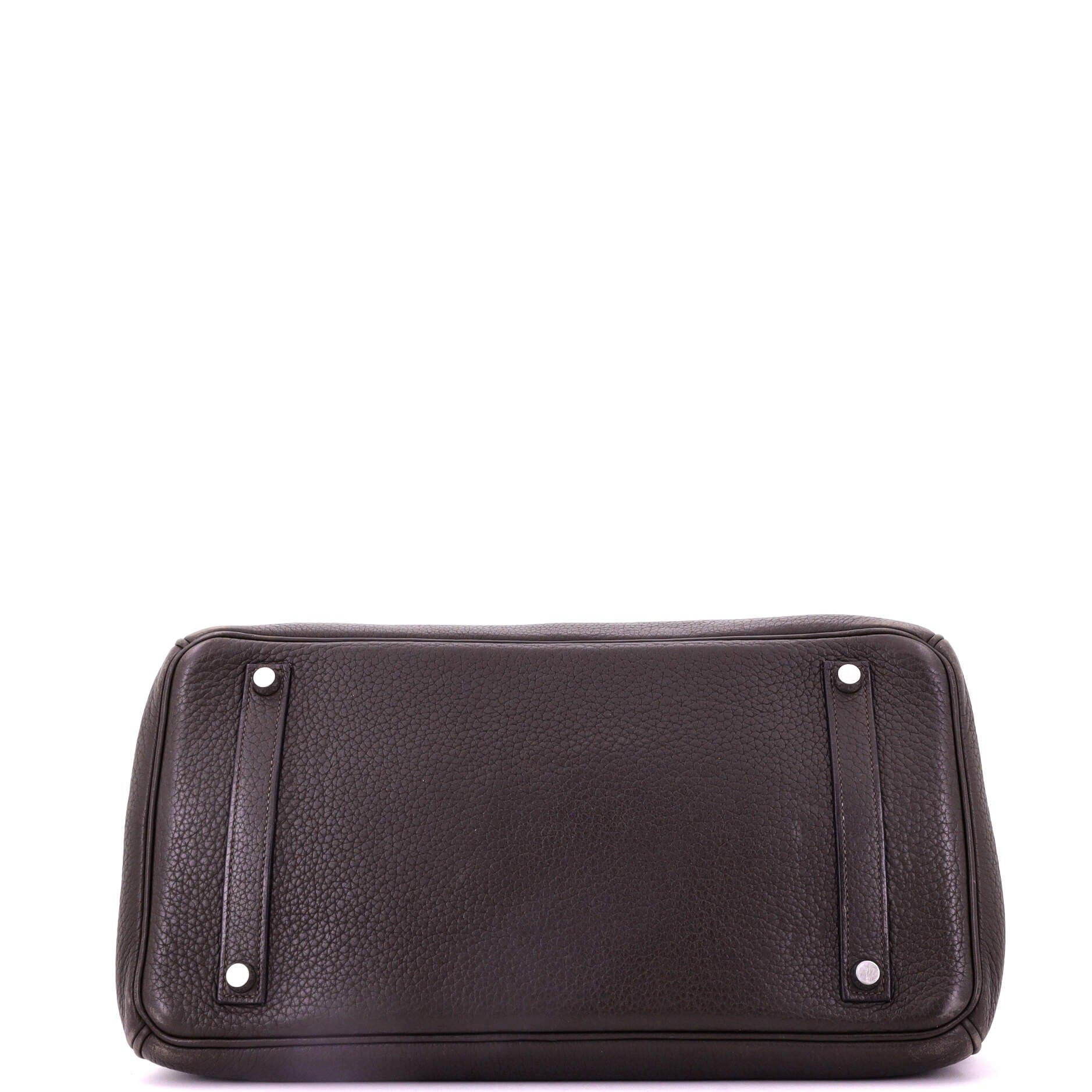 Pre-Owned Hermes Birkin Handbag Brown Clemence with Palladium Hardware 35, Alternate, color, 