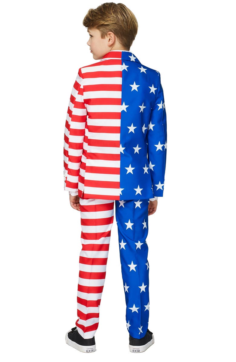 SUITMEISTER Kids' USA Flag Two-Piece Suit with Tie, Alternate, color,