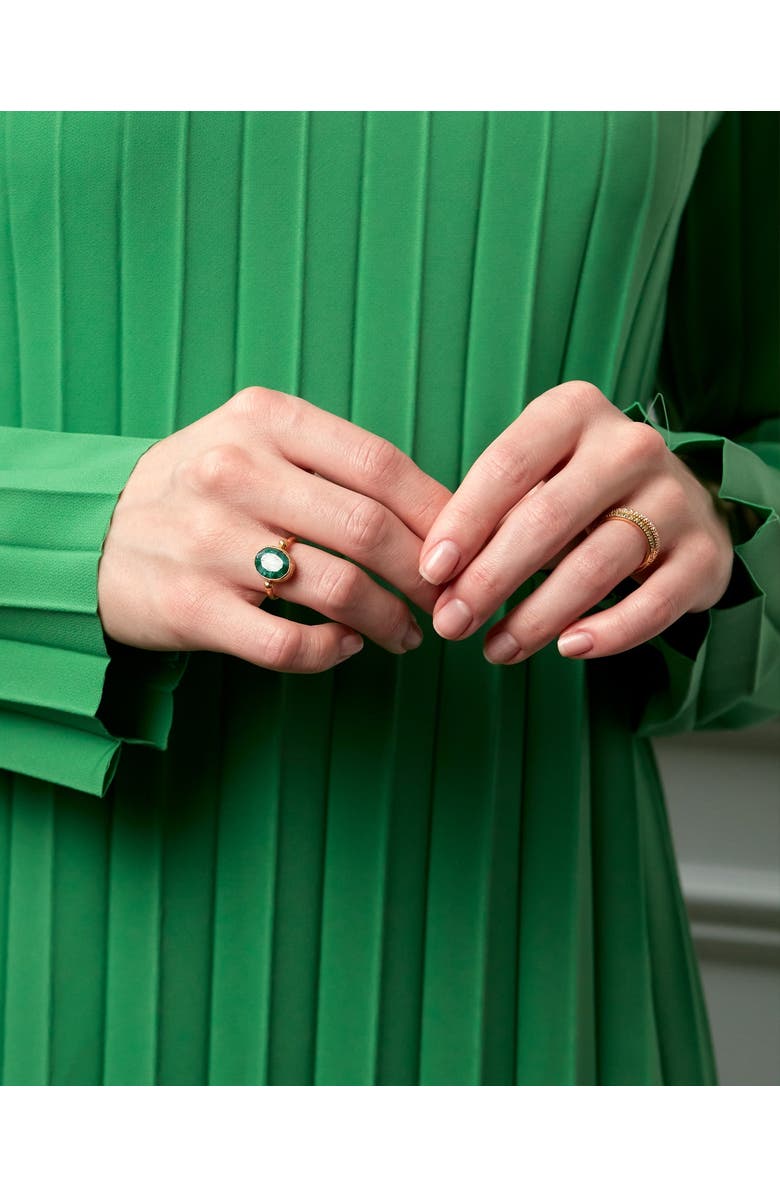 Ottoman Hands Siena Cocktail Ring, Alternate, color, Emerald