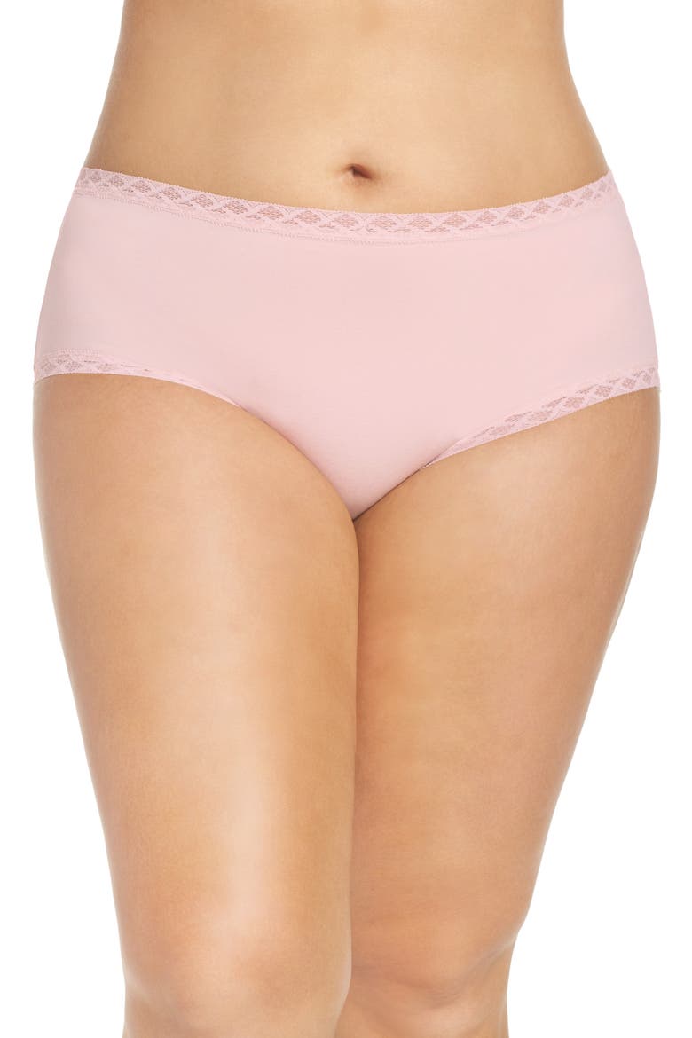 Bliss Stretch Cotton Full Briefs, Main, color, BLUSHING PINK