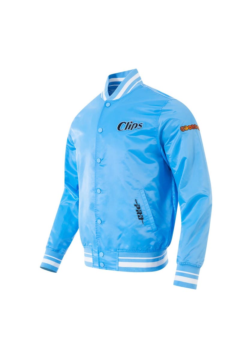 PRO STANDARD Men's Pro Standard Blue LA Clippers 2024/25 City Edition Chenille Satin Full-Snap Jacket, Alternate, color, 