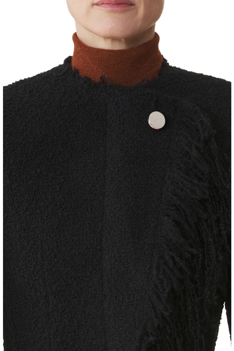 Asymmetrical Jacket In Bouclé Wool, Alternate, color, Black