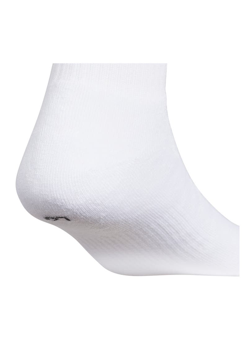 6-Pack Trefoil Performance Quarter Crew Socks, Alternate, color, WHITE