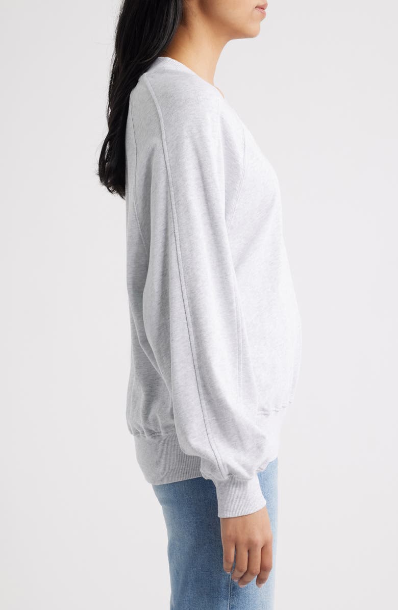 Brooklyn Industries V-Neck Sweatshirt, Alternate, color, Grey Melange