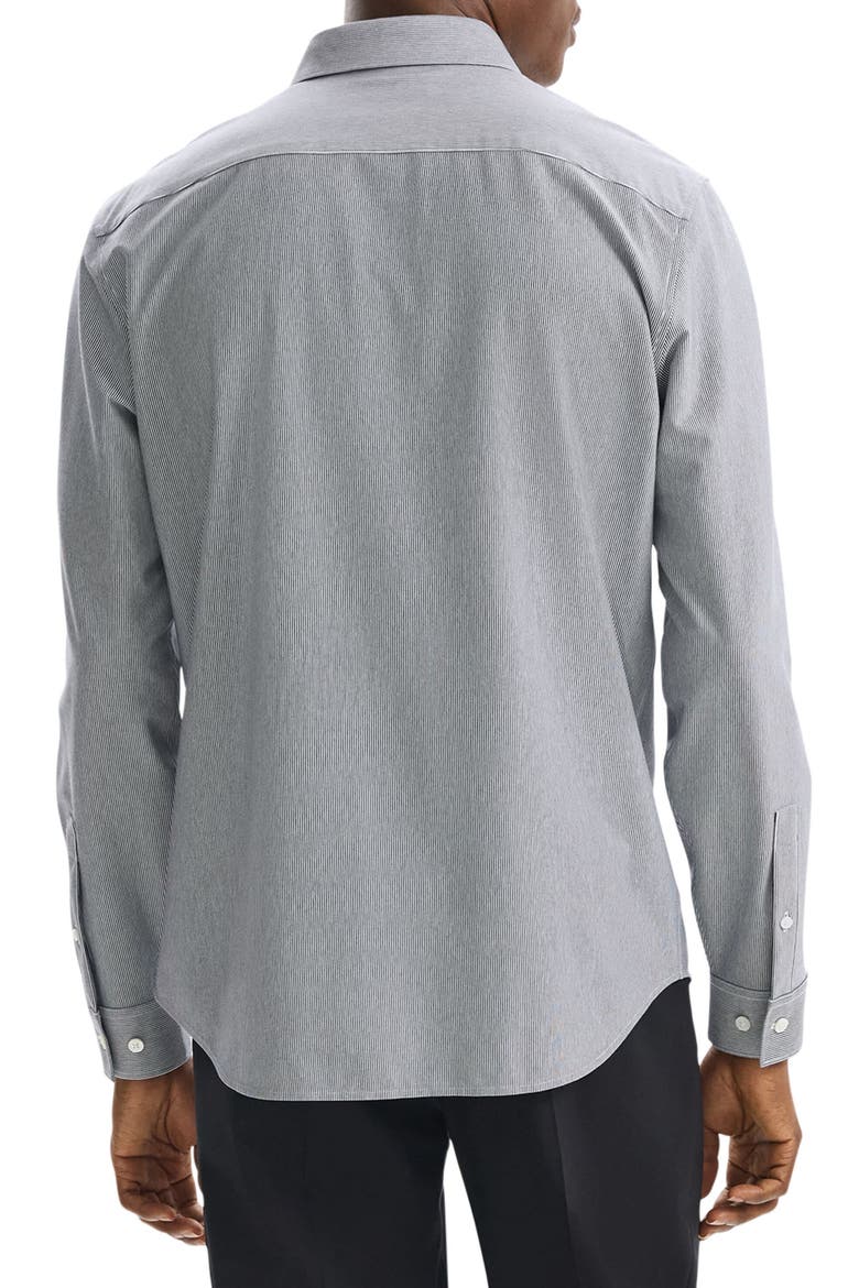Sylvain Pinstripe Button-Up Shirt, Alternate, color, VAPOR MELANGE
