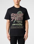 PHILIPP PLEIN Round Neck T-Shirt Tennis Club Strass Men