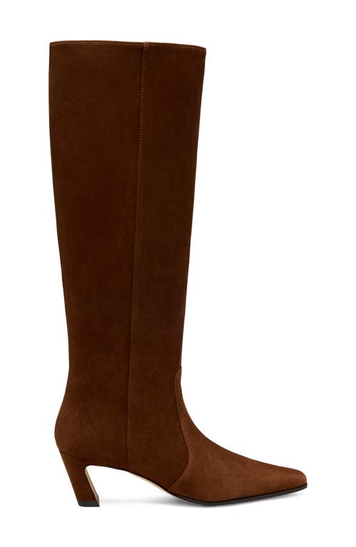 Stuart Weitzman Stassie 60 Suede Knee-high Boots In Brown