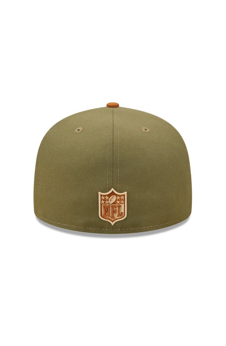 New Era Men's New Era Olive/Brown New York Giants Toasted Peanut 59FIFTY Fitted Hat, Alternate, color,