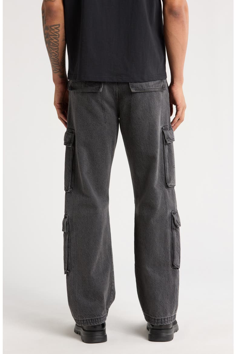 Adam Baggy Denim Cargo Pants, Alternate, color, BLACK