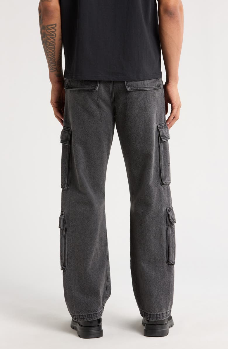 PacSun Adam Baggy Denim Cargo Pants, Alternate, color, Black