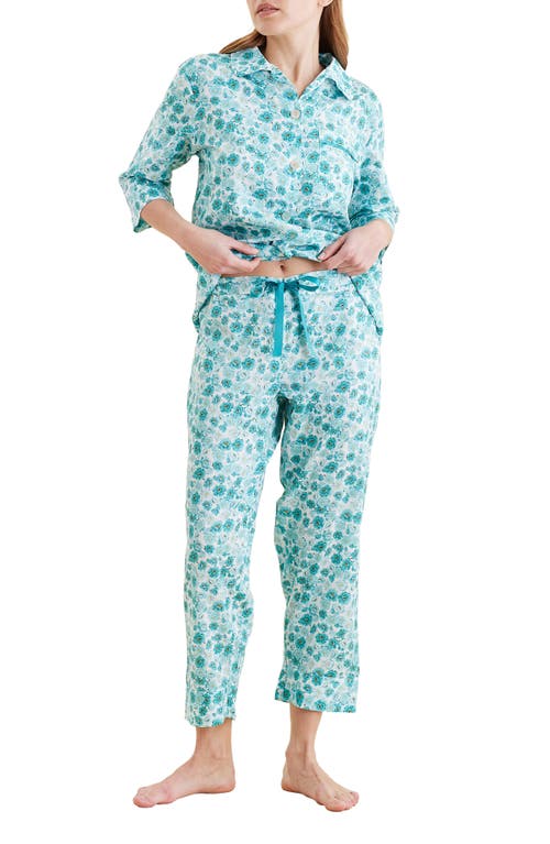 PAPINELLE PAPINELLE FLORENCE COTTON VOILE CROP PAJAMAS
