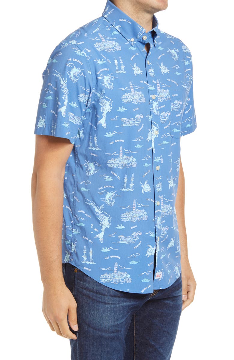 vineyard vines Classic Hope Short Sleeve Button-Down Shirt, Alternate, color, 