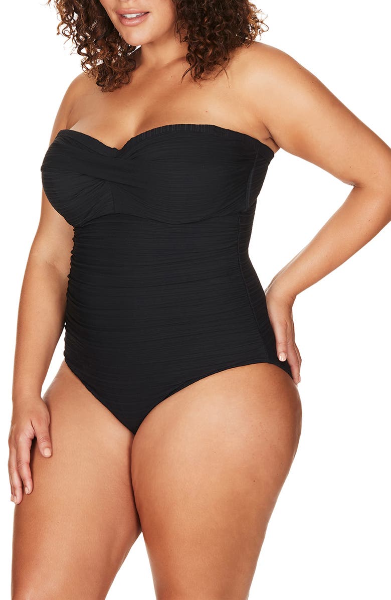 Artesands Aria Botticelli Underwire Bandeau One-Piece Swimsuit, Alternate, color,