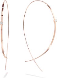 LANA Jewelry 'Flat Upside Down' Diamond Hoop Earrings