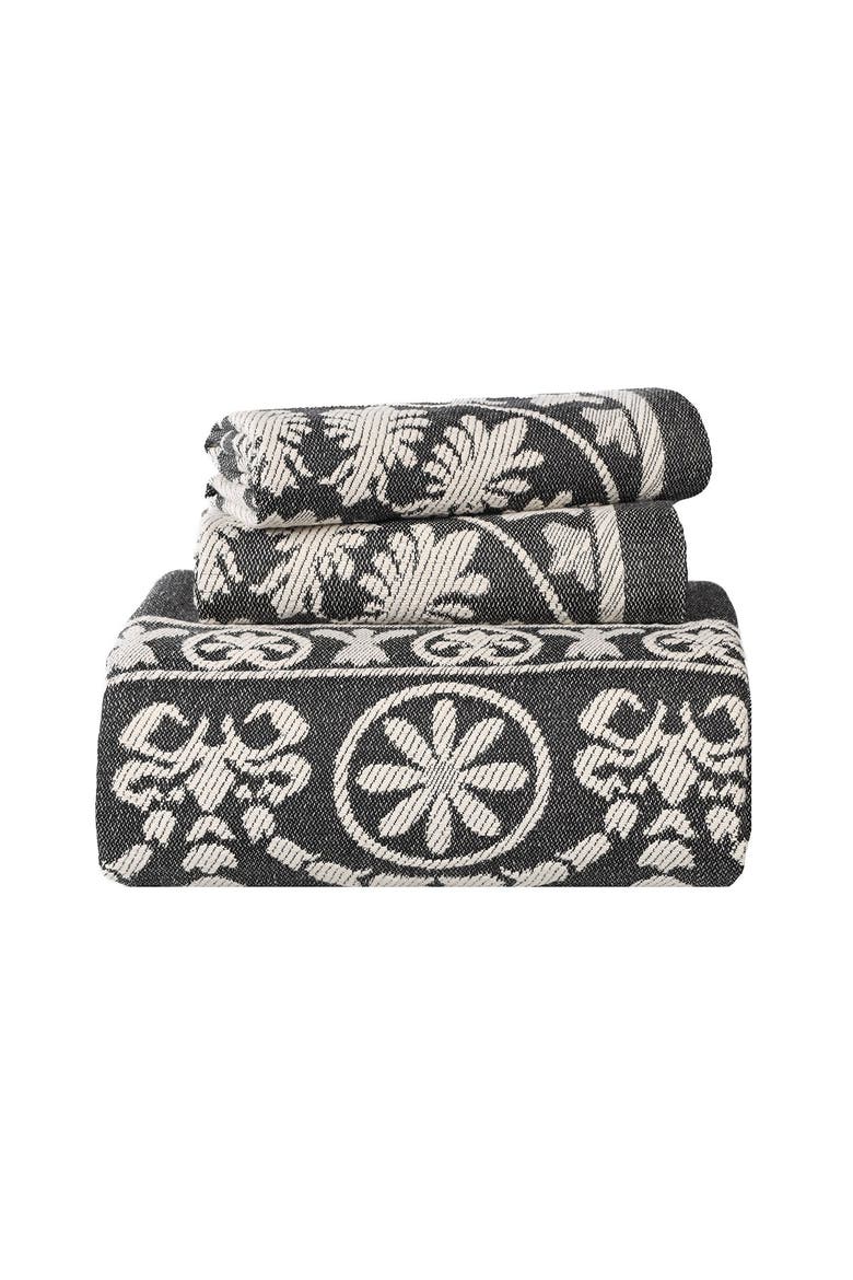 Kymbal Cotton Blend Jacquard Bedspread & Shams Set, Main, color, CHARCOAL