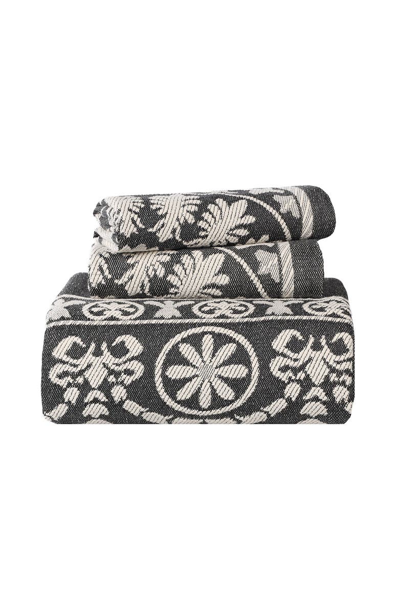 Superior Kymbal Cotton Blend Jacquard Bedspread & Shams Set, Main, color, Charcoal