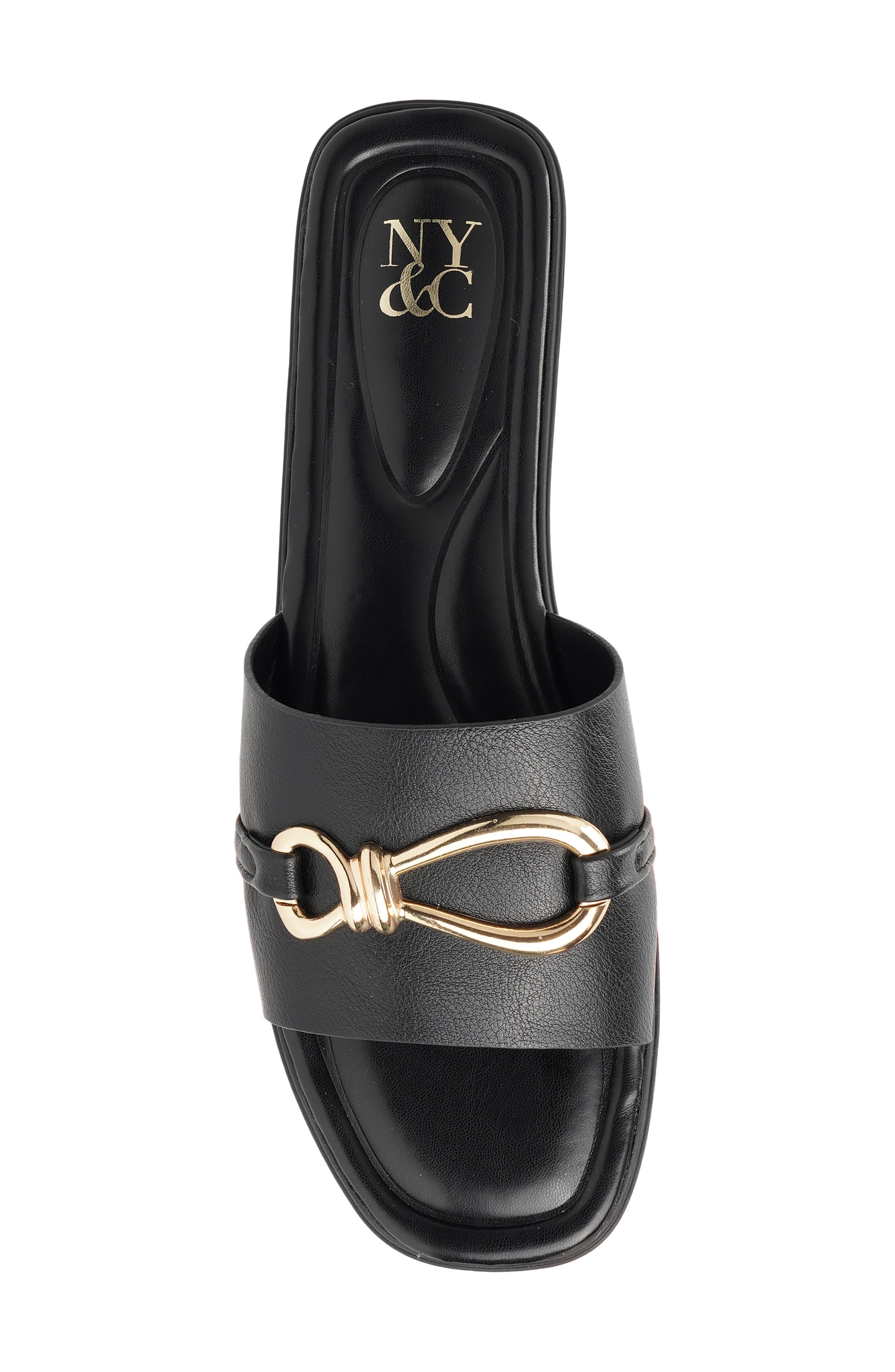 NEW YORK AND COMPANY Rayla Bit Slide Sandal, Alternate, color, Black