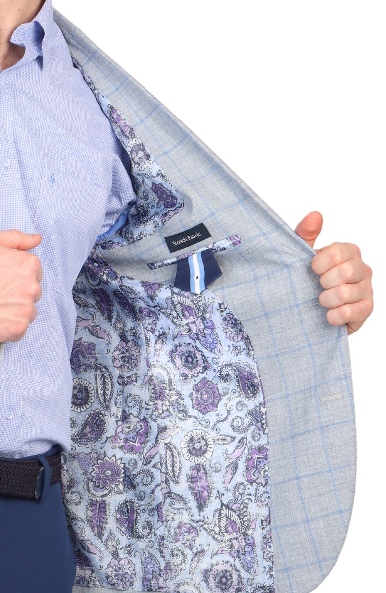 TailorByrd Mélange Windowpane Sport Coat, Alternate, color, Grey